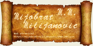 Mijobrat Milijanović vizit kartica